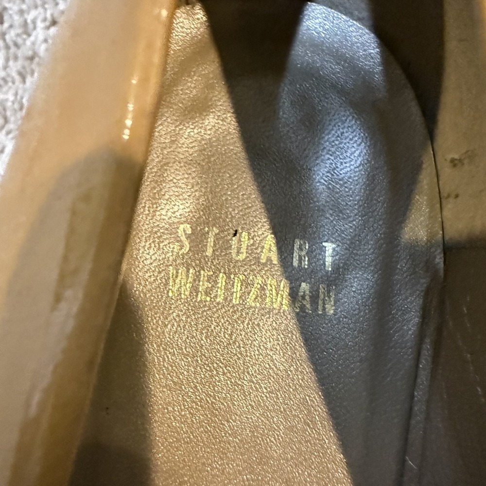 Stuart Weitzman Shoes Womens Size 10 Yellow Studded Bow Wedge Pumps JW73513 - Picture 6 of 9